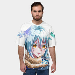 Футболка оверсайз мужская Римуру, О моём перерождении, цвет: 3D-принт — фото 2