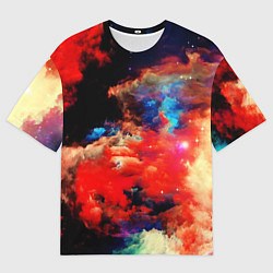 Футболка оверсайз мужская Косический градиент, цвет: 3D-принт