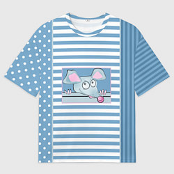 Футболка оверсайз мужская Веселая Мышь, цвет: 3D-принт