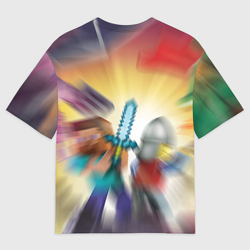 Мужская футболка оверсайз MINECRAFT МАЙНКРАФТ Z / 3D-принт – фото 2