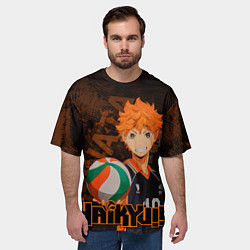 Футболка оверсайз мужская Хината Волейбол, цвет: 3D-принт — фото 2