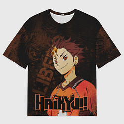 Футболка оверсайз мужская Нишиноя Ю Волейбол, цвет: 3D-принт