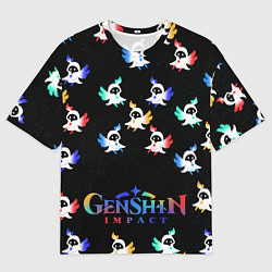 Мужская футболка оверсайз ЭЛЕМЕНТЫ ГЕНШИН