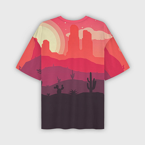 Мужская футболка оверсайз Пустыня / 3D-принт – фото 2