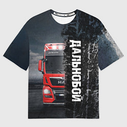 Футболка оверсайз мужская Дальнобой Red Truck, цвет: 3D-принт