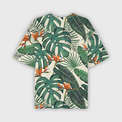 Мужская футболка оверсайз Тропический паттерн / 3D-принт – фото 2