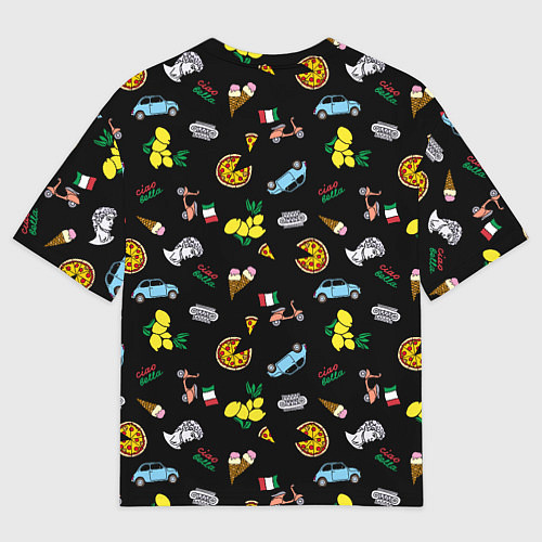 Мужская футболка оверсайз Итальянский паттерн / 3D-принт – фото 2