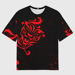 Футболка оверсайз мужская КАЗУТОРА ХАНЕМИЯ ВАЛЬХАЛЛА, цвет: 3D-принт