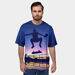 Футболка оверсайз мужская Skateboarding, цвет: 3D-принт — фото 2