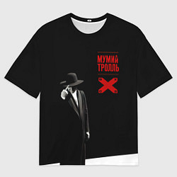 Мужская футболка оверсайз Мумий Тролль ВОСТОК X CЕВЕРОЗАПАД