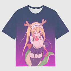 Мужская футболка оверсайз Тору дракон-горничная