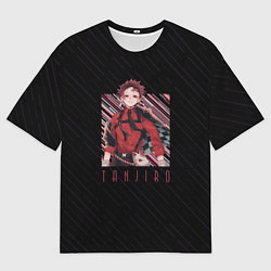 Футболка оверсайз мужская Танджиро Камадо, цвет: 3D-принт