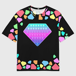 Футболка оверсайз мужская POP IT DIAMOND, цвет: 3D-принт