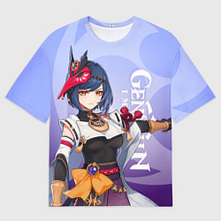 Мужская футболка оверсайз Genshin Impact, Сара