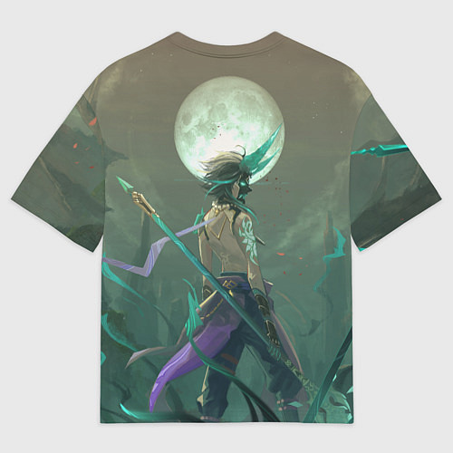 Мужская футболка оверсайз XIAO СЯО ПОЛНОЛУНИЕ / 3D-принт – фото 2