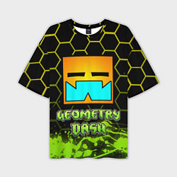 Мужская футболка оверсайз Geometry Dash Классика