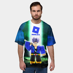 Футболка оверсайз мужская DRAGONBALL ROBLOX РОБЛОКС Z, цвет: 3D-принт — фото 2