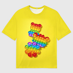 Футболка оверсайз мужская АНТИСТРЕСС ПОП ИТ POP IT, цвет: 3D-принт