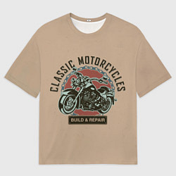 Футболка оверсайз мужская Классические мотоцклы, цвет: 3D-принт