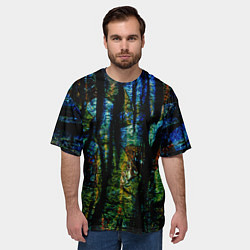 Футболка оверсайз мужская Разноцветная гора, цвет: 3D-принт — фото 2