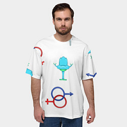 Футболка оверсайз мужская Мой терапевт, цвет: 3D-принт — фото 2