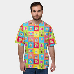 Футболка оверсайз мужская День Рождения, цвет: 3D-принт — фото 2