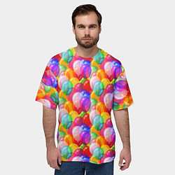 Футболка оверсайз мужская Воздушные Шары, цвет: 3D-принт — фото 2