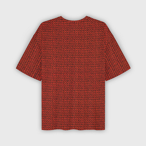 Мужская футболка оверсайз Красная вязь / 3D-принт – фото 2