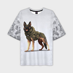 Мужская футболка оверсайз Служебная собака К9 K9