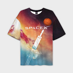 Мужская футболка оверсайз Space X