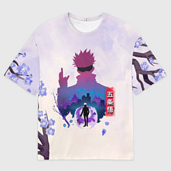 Футболка оверсайз мужская Годжо Сатору Магическая битва, цвет: 3D-принт