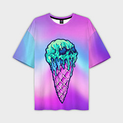 Мужская футболка оверсайз Мороженое Ice Scream Череп Z