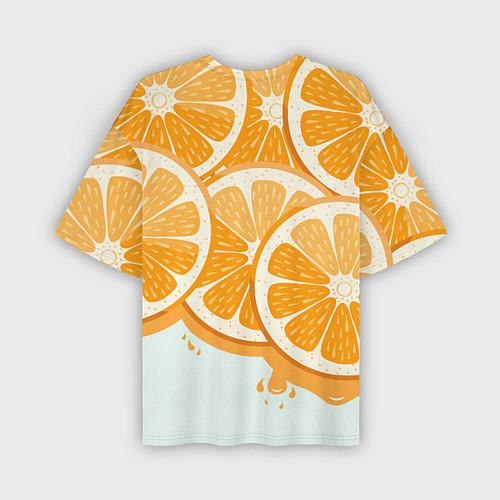 Мужская футболка оверсайз АПЕЛЬСИН ORANGE / 3D-принт – фото 2