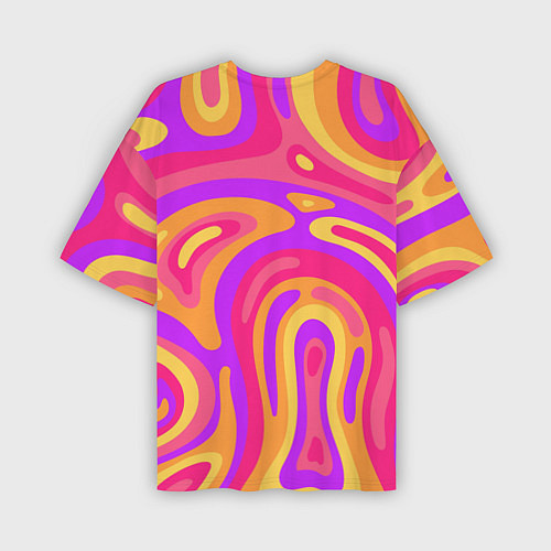 Мужская футболка оверсайз Абстракция позитив Красочный и яркий принт / 3D-принт – фото 2