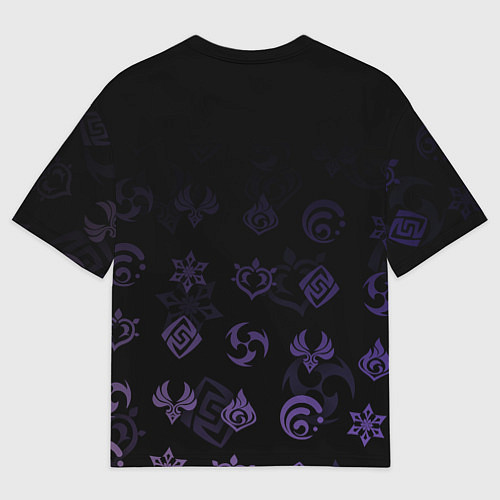 Мужская футболка оверсайз Сёгун Райдэн Genshin Impact / 3D-принт – фото 2