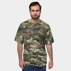 Футболка оверсайз мужская Именной камуфляж Макс, цвет: 3D-принт — фото 2