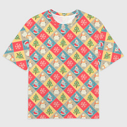 Мужская футболка оверсайз Новогодние Праздники