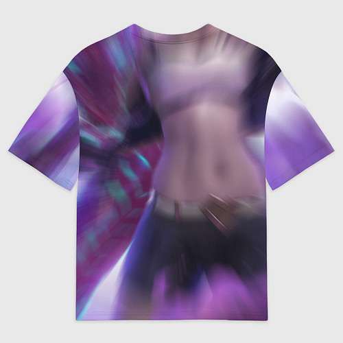 Мужская футболка оверсайз LEAGUE OF LEGENDS AKALI ЛИГА ЛЕГЕНД АКАЛИ / 3D-принт – фото 2
