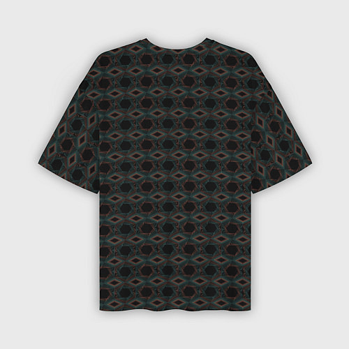 Мужская футболка оверсайз Абстракция из многоугольников и линий / 3D-принт – фото 2