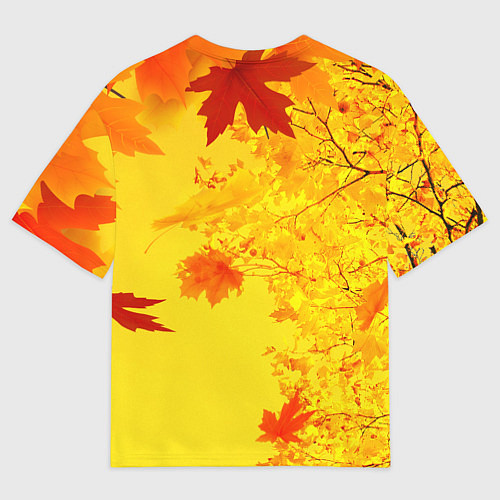 Мужская футболка оверсайз ОСЕННИЕ ЦВЕТА ЗОЛОТАЯ ОСЕНЬ / 3D-принт – фото 2