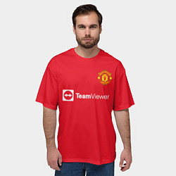 Футболка оверсайз мужская Бруну Фернандеш форма Манчестер Юнайтед 20212022, цвет: 3D-принт — фото 2