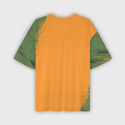 Мужская футболка оверсайз Т Рекс с тыквой в пасте / 3D-принт – фото 2