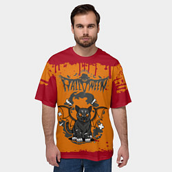 Футболка оверсайз мужская Летучая котомышь на хэллоуин, цвет: 3D-принт — фото 2