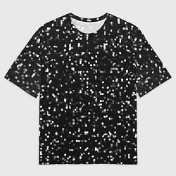 Футболка оверсайз мужская ЧБ мозаика, цвет: 3D-принт