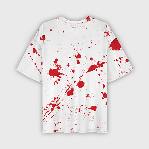 Мужская футболка оверсайз Dexter logo Декстер брызги крови / 3D-принт – фото 2