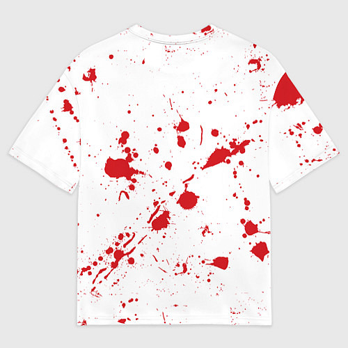 Мужская футболка оверсайз Dexter logo Декстер брызги крови / 3D-принт – фото 2