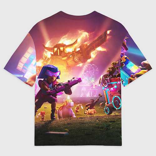 Мужская футболка оверсайз CLASH OF CLANS СТОЛКНОВЕНИЕ КЛАНОВ / 3D-принт – фото 2