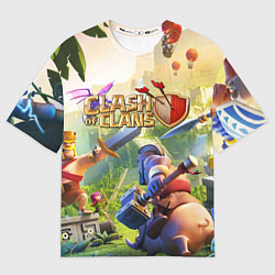 Мужская футболка оверсайз CLASH OF CLANS БИТВА КЛАНОВ