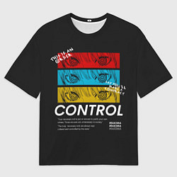 Мужская футболка оверсайз Макима следит за тобой Человек бензопила