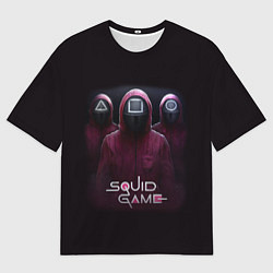 Мужская футболка оверсайз SQUID GAME ИГРА В КАЛЬМАРА СОТРУДНИКИ